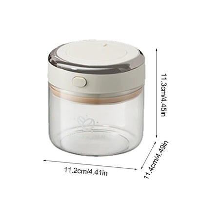 Coffee Bean Container Glass Food Storage Container Leak-Proof Vacuum Coffee Canister Coffee Storage Container with Airtight Lid