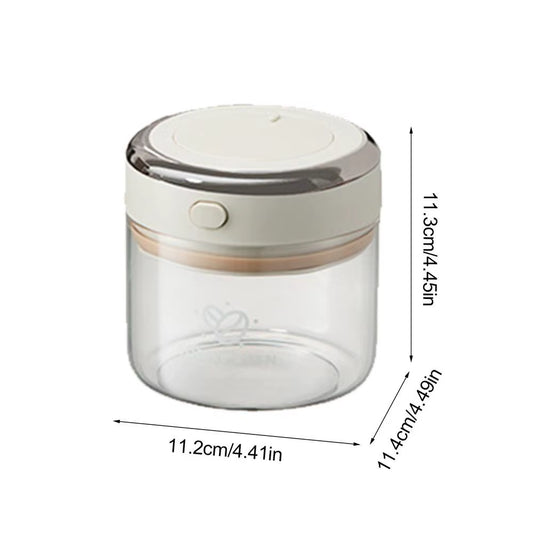 Coffee Bean Container Glass Food Storage Container Leak-Proof Vacuum Coffee Canister Coffee Storage Container with Airtight Lid