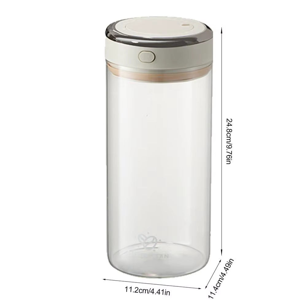 Coffee Bean Container Glass Food Storage Container Leak-Proof Vacuum Coffee Canister Coffee Storage Container with Airtight Lid